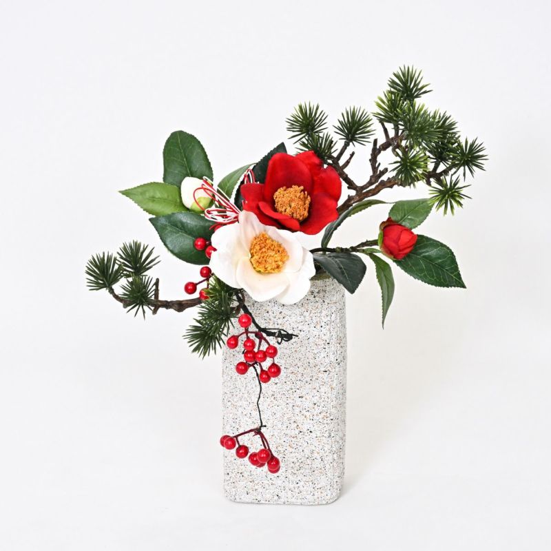 椿 紅白 アレンジメント [NY-277]