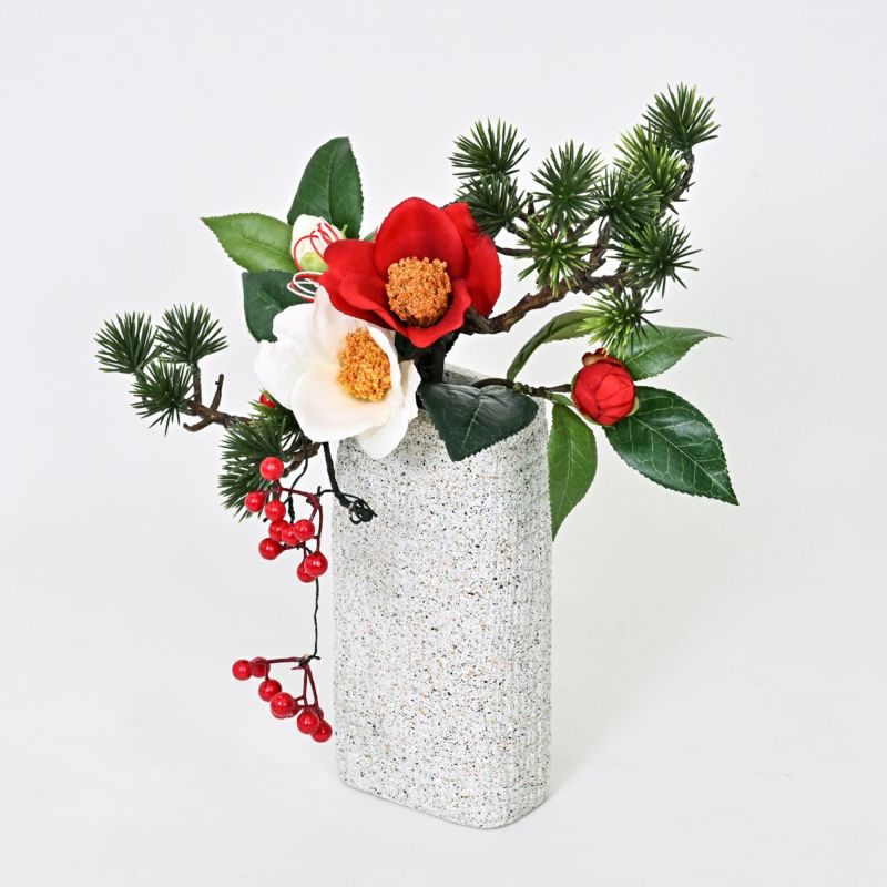 椿 紅白 アレンジメント [NY-277]