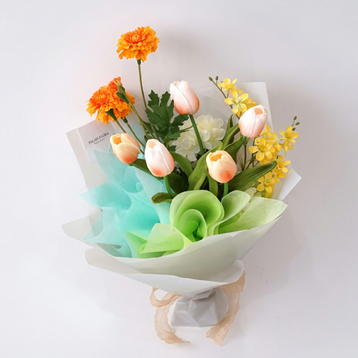 オンライン限定》 2月のブーケ 笑顔が花ひらくチューリップ [WEB608