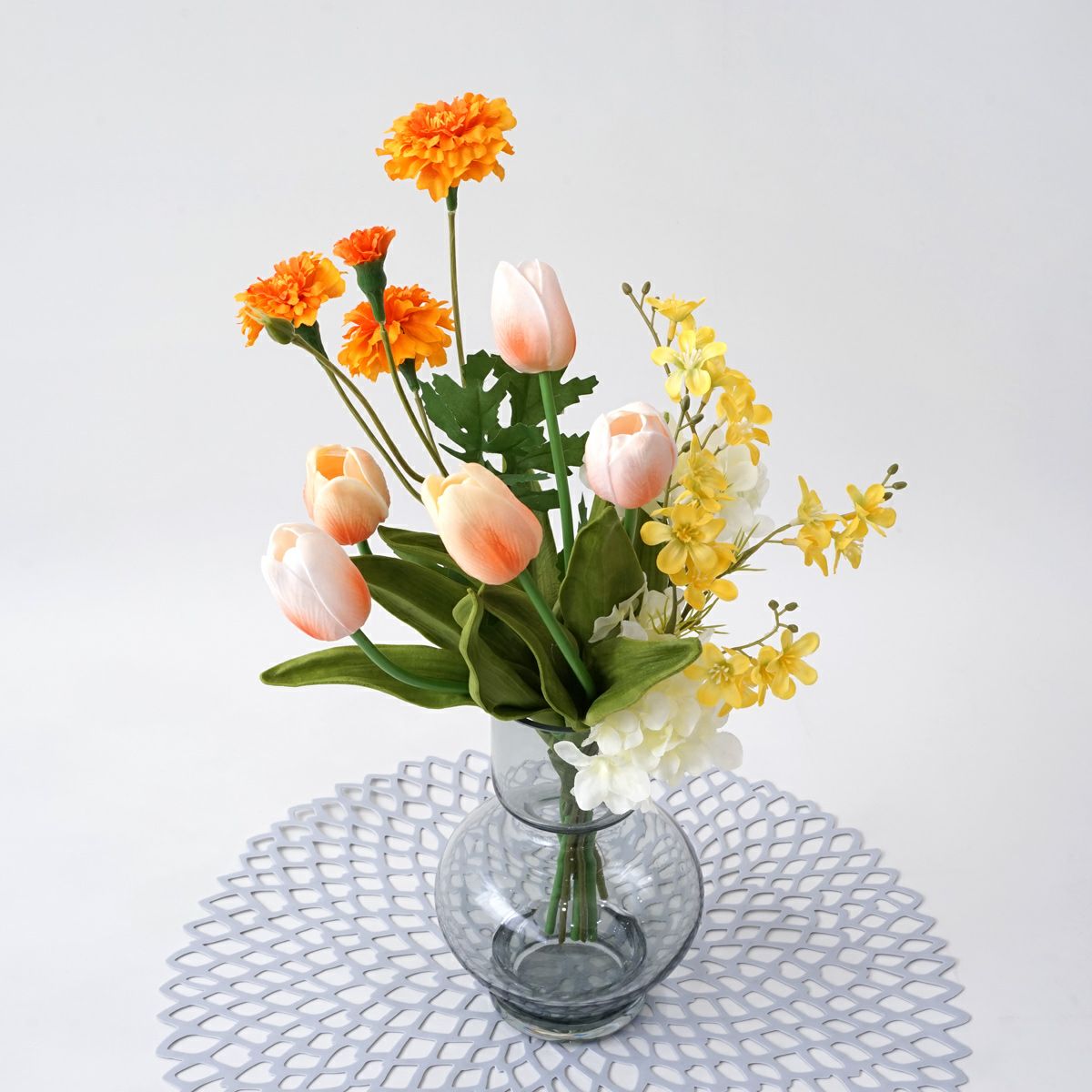 オンライン限定》 2月のブーケ 笑顔が花ひらくチューリップ [WEB608